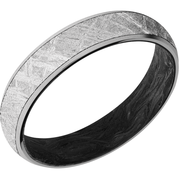 Titanium + Bead Finish + Forged Carbon Fiber All Rings Men's Wedding Band