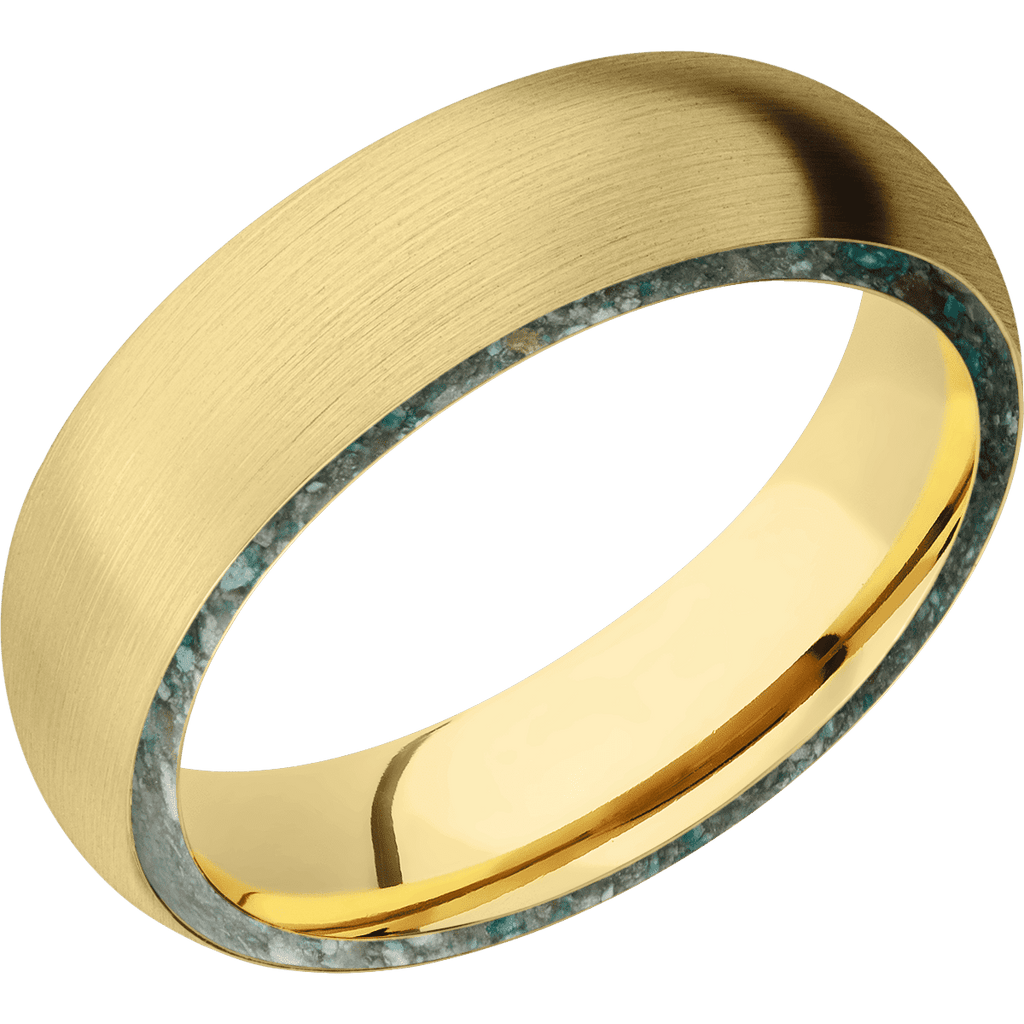 14K Yellow Gold + Satin Finish