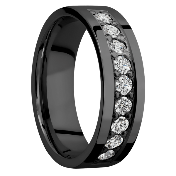 Zirconium + Polish Finish All Rings Men's Wedding Band