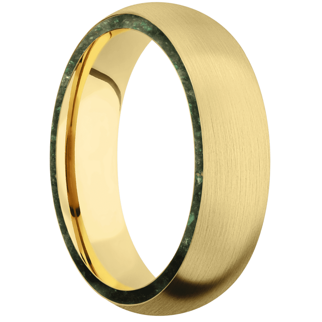 14K Yellow Gold + Satin Finish