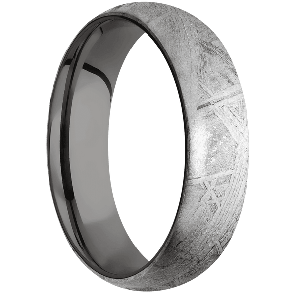 Meteorite + None Finish + Tantalum Noir All Rings Men's Wedding Band