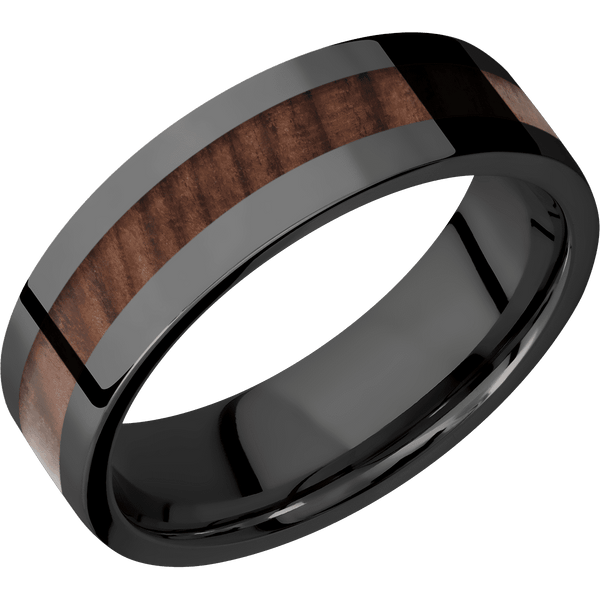 Zirconium + Polish Finish All Rings Men's Wedding Band