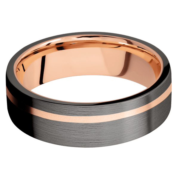 Tantalum Noir + Satin , Satin Finish + 14K Rose Gold