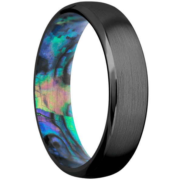 Zirconium + Satin , Polish Finish + Abalone