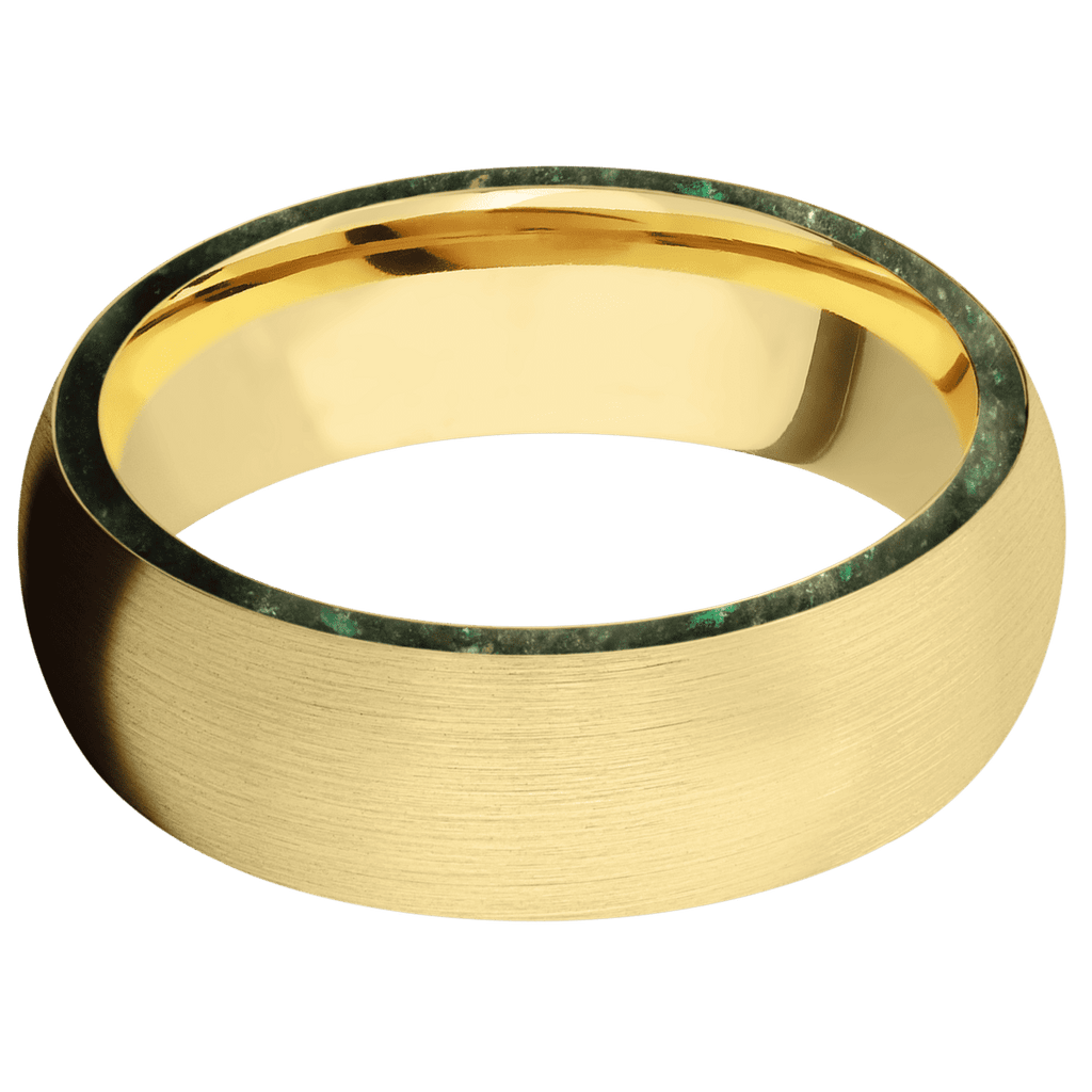 14K Yellow Gold + Satin Finish