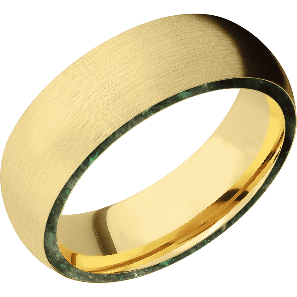 14K Yellow Gold + Satin Finish