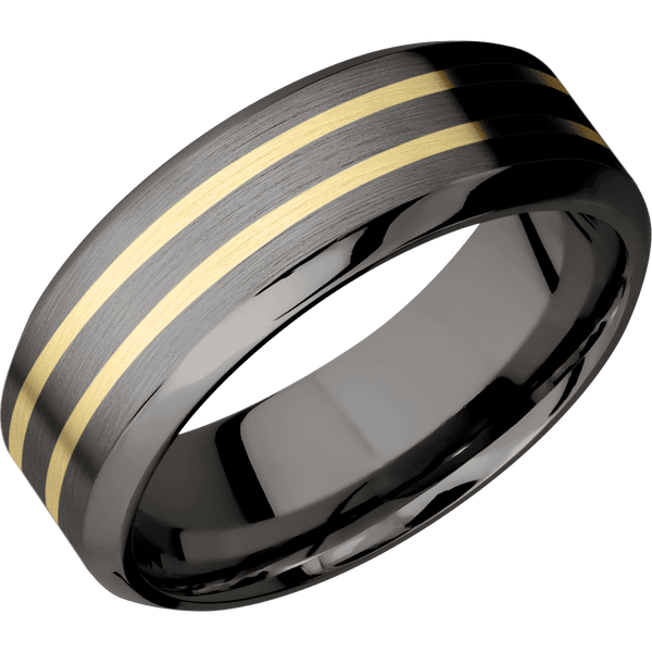 Tantalum Noir + Satin , Polish Finish All Rings Men's Wedding Band