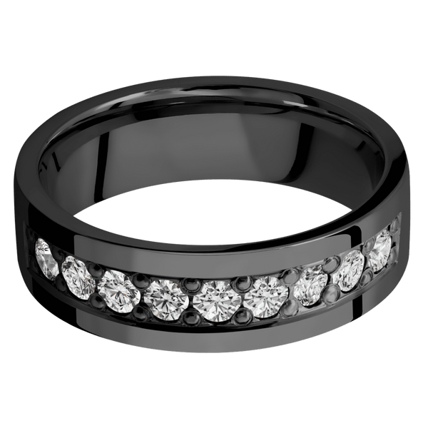 Zirconium + Polish Finish All Rings Men's Wedding Band