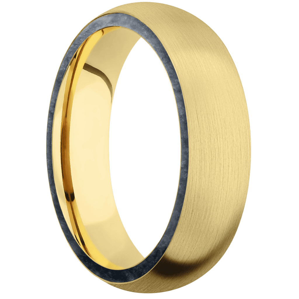 14K Yellow Gold + Satin Finish