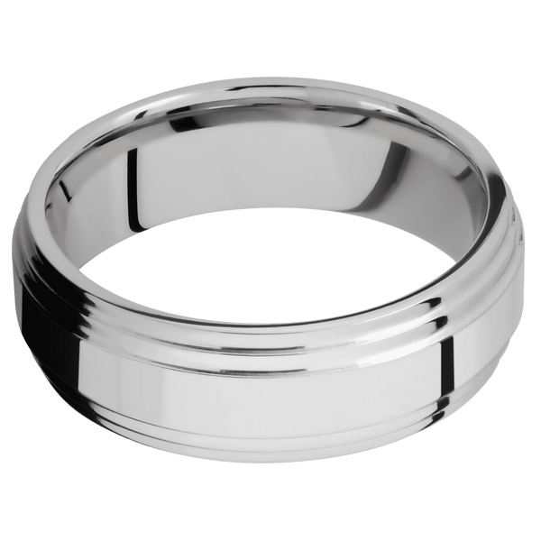 Platinum + Polish , Polish Finish All Rings Men's Wedding Band