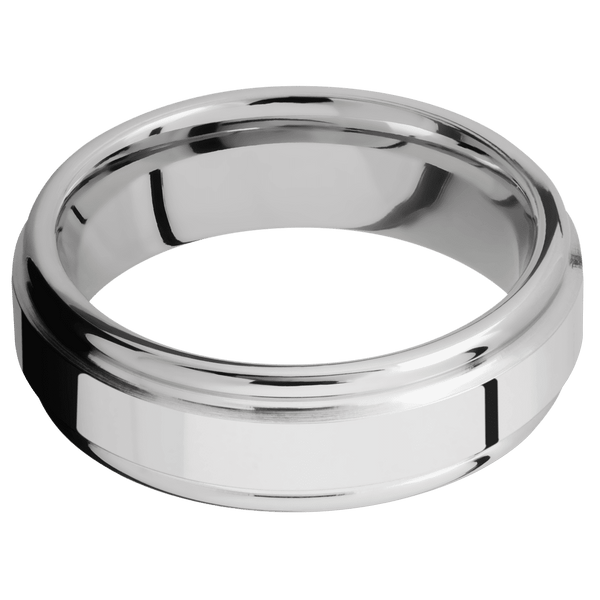 Cobalt Chrome + Polish , Polish Finish All Rings Men's Wedding Band