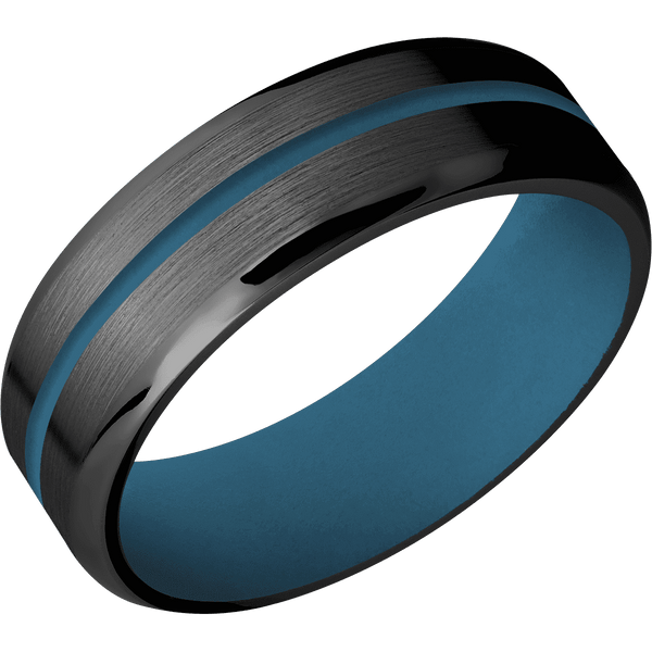 Zirconium + Satin , Polish Finish + Royal Blue