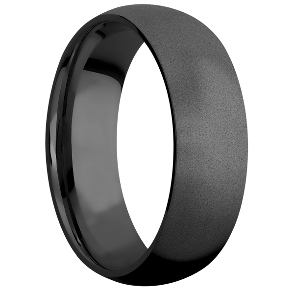 Zirconium + Bead Finish All Rings Men's Wedding Band