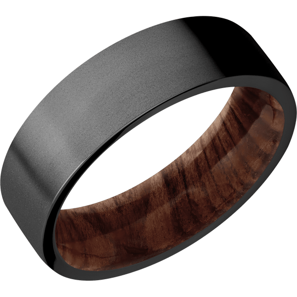Zirconium + Bead Finish + Sequoia All Rings Men's Wedding Band