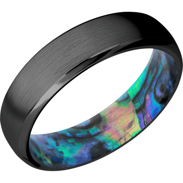 Zirconium + Satin , Polish Finish + Abalone