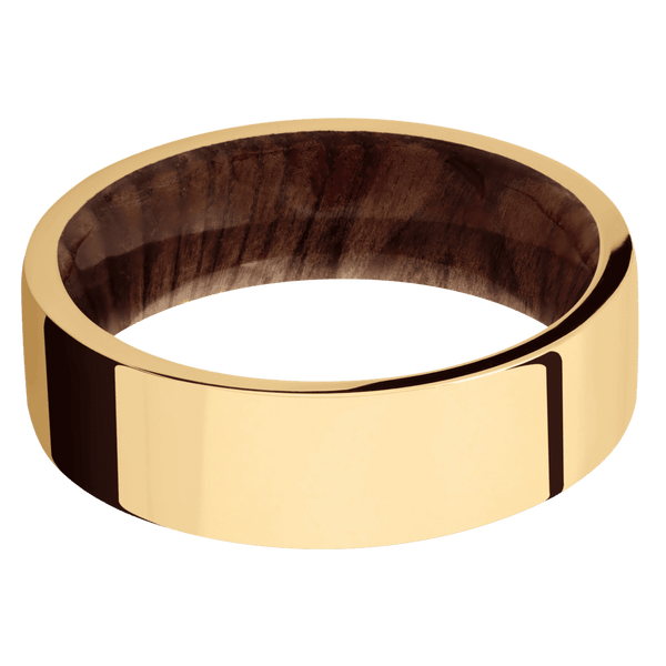 14K Yellow Gold + Polish Finish + Sequoia All Rings Men's Wedding Band