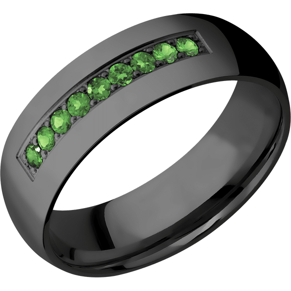 Zirconium + Polish Finish All Rings Men's Wedding Band