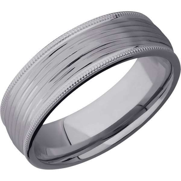 Tantalum + Treebark3 Finish Included in Sale Pricing Men's Wedding Band