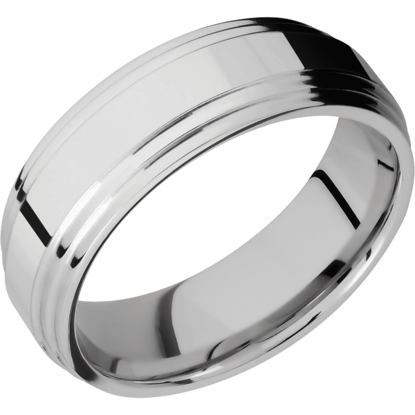 Platinum + Polish , Polish Finish All Rings Men's Wedding Band