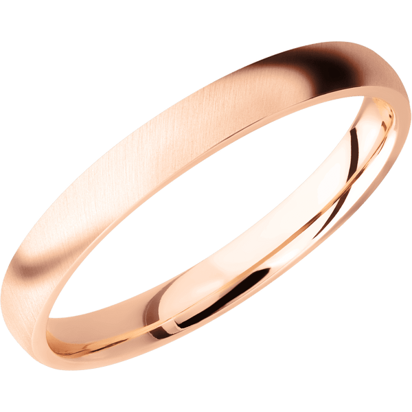 14K Rose Gold + Anglesatin Finish All Rings Men's Wedding Band