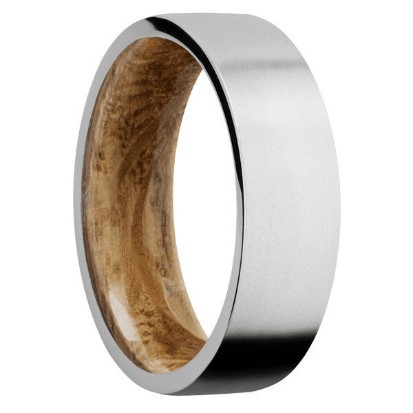 Platinum + Bead Finish + Whiskey Barrel All Rings Men's Wedding Band