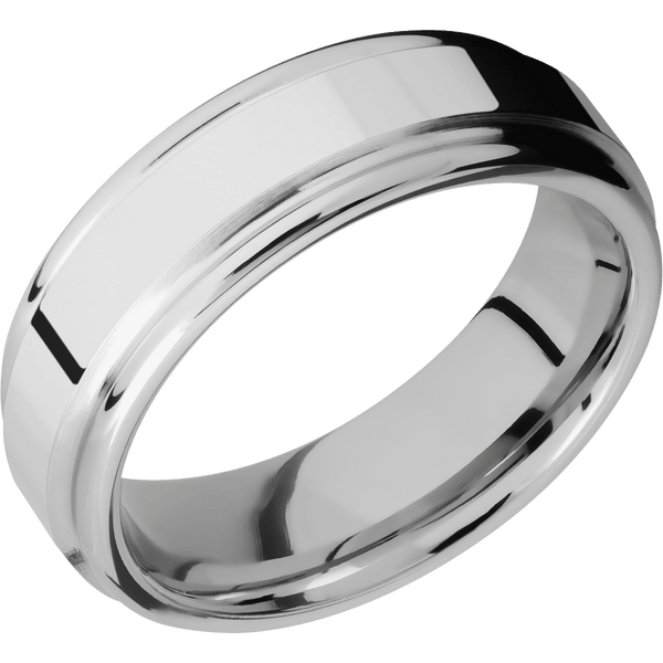 Cobalt Chrome + Polish , Polish Finish All Rings Men's Wedding Band