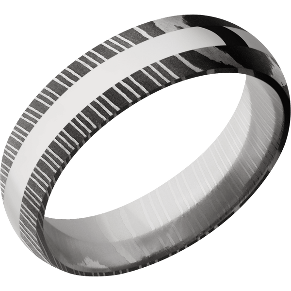 Damascus + Acid Finish All Rings Men's Wedding Band