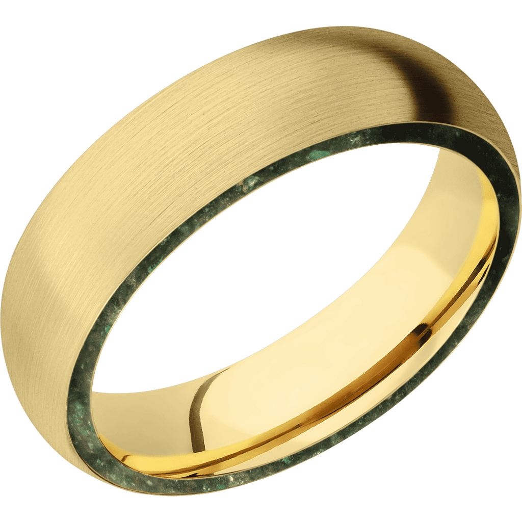 14K Yellow Gold + Satin Finish