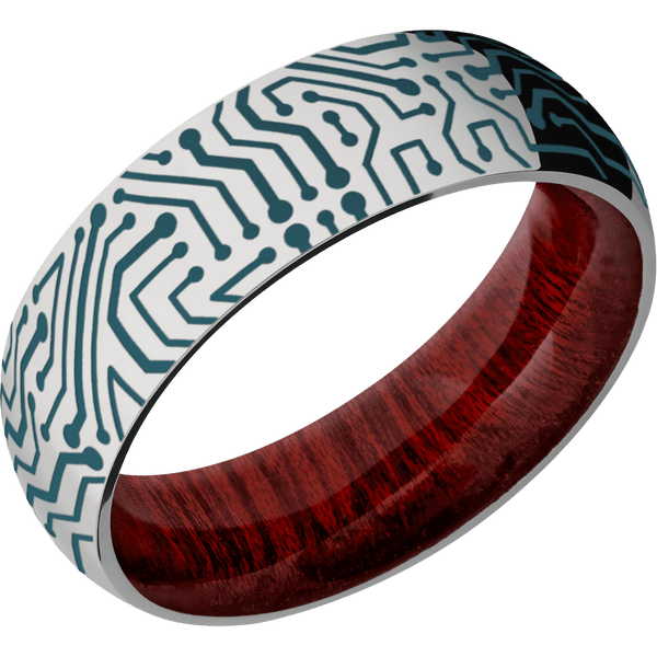 Titanium + Polish Finish + Blood Wood