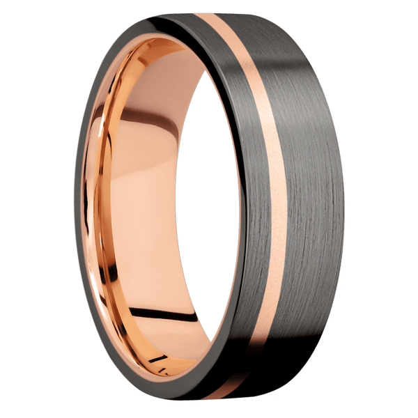 Tantalum Noir + Satin , Satin Finish + 14K Rose Gold