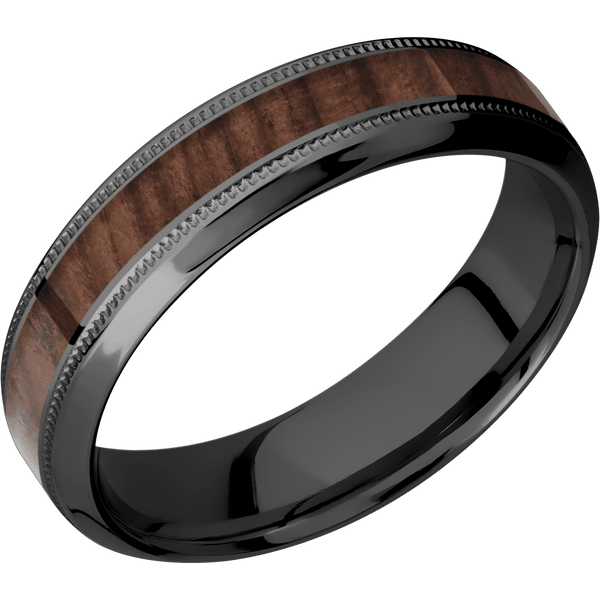 Zirconium + Polish , Polish Finish All Rings Men's Wedding Band