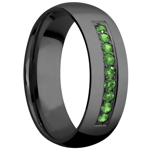 Zirconium + Polish Finish All Rings Men's Wedding Band