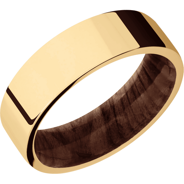 14K Yellow Gold + Polish Finish + Sequoia All Rings Men's Wedding Band