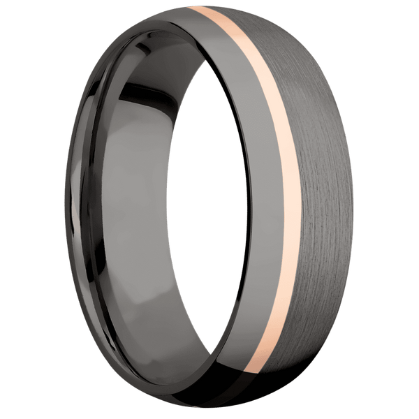 Tantalum Noir + Satin , Polish Finish All Rings Men's Wedding Band