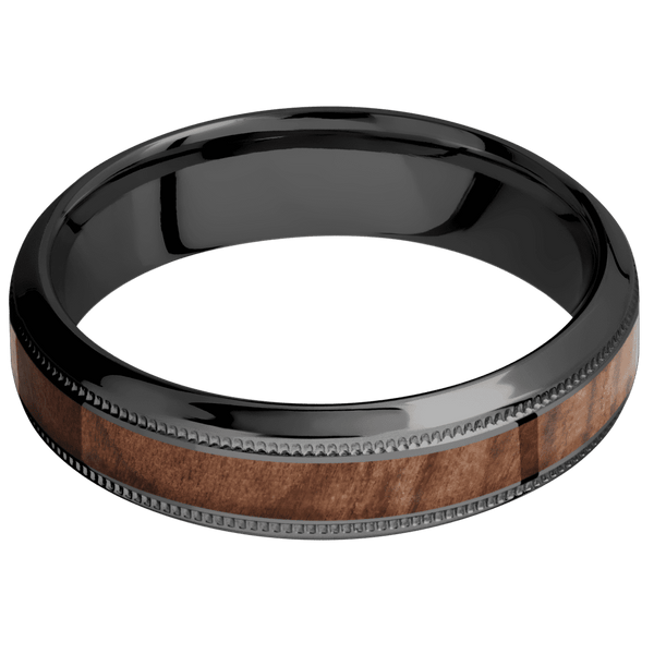 Zirconium + Polish , Polish Finish All Rings Men's Wedding Band