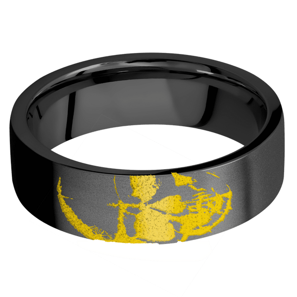 Zirconium + Bead Finish All Rings Men's Wedding Band