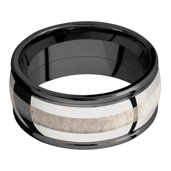 Zirconium + Polish , Polish Finish All Rings Men's Wedding Band