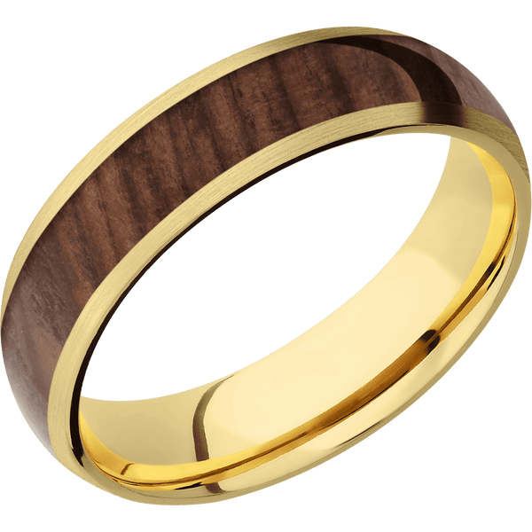 14K Yellow Gold + Satin Finish All Rings Men's Wedding Band