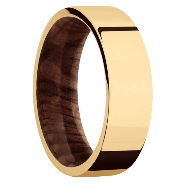 14K Yellow Gold + Polish Finish + Sequoia All Rings Men's Wedding Band