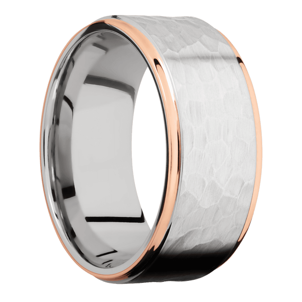 Cobalt Chrome + Hammer , Polish Finish All Rings Men's Wedding Band