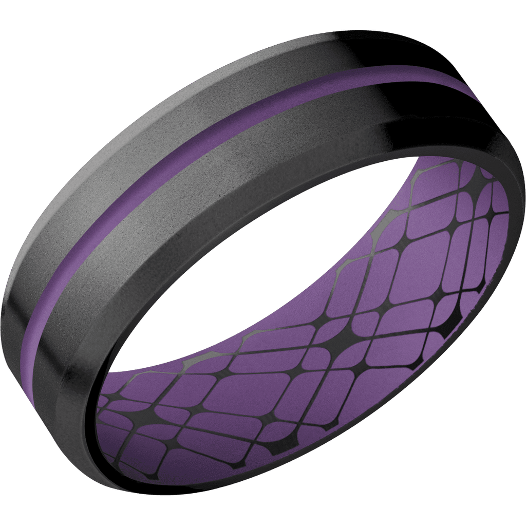 Zirconium + Bead , Bead Finish + Wild Purple