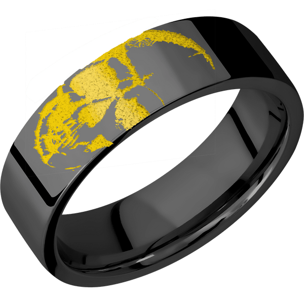 Zirconium + Polish Finish All Rings Men's Wedding Band