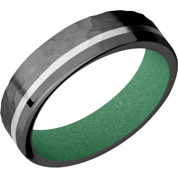 Zirconium + Hammer , Polish Finish + Squatch Included in Sale Pricing Men's Wedding Band
