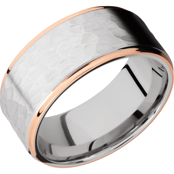 Cobalt Chrome + Hammer , Polish Finish All Rings Men's Wedding Band