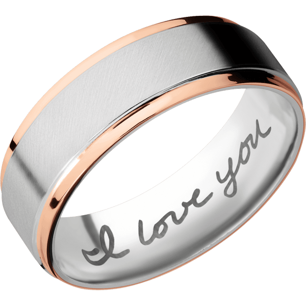 Cobalt Chrome + Anglesatin , Polish Finish Included in Sale Pricing Men's Wedding Band