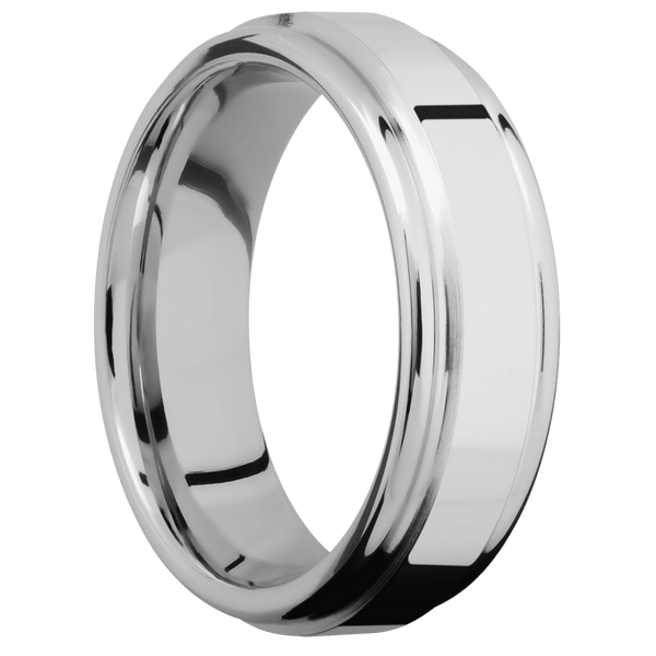 Cobalt Chrome + Polish , Polish Finish All Rings Men's Wedding Band