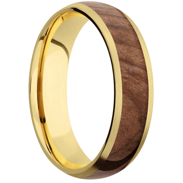 14K Yellow Gold + Satin Finish All Rings Men's Wedding Band