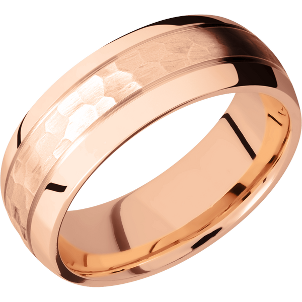 14K Rose Gold Men's Ring 14K Gold Men's Wedding Band
