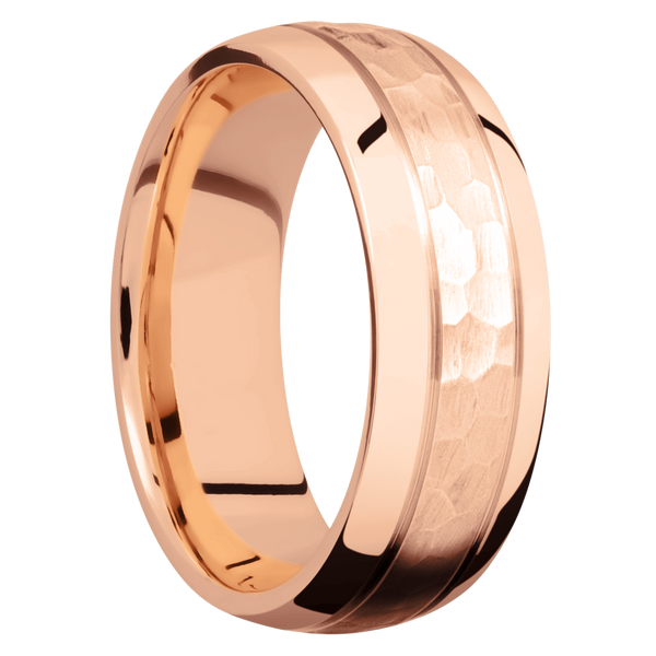 14K Rose Gold Men's Ring 14K Gold Men's Wedding Band