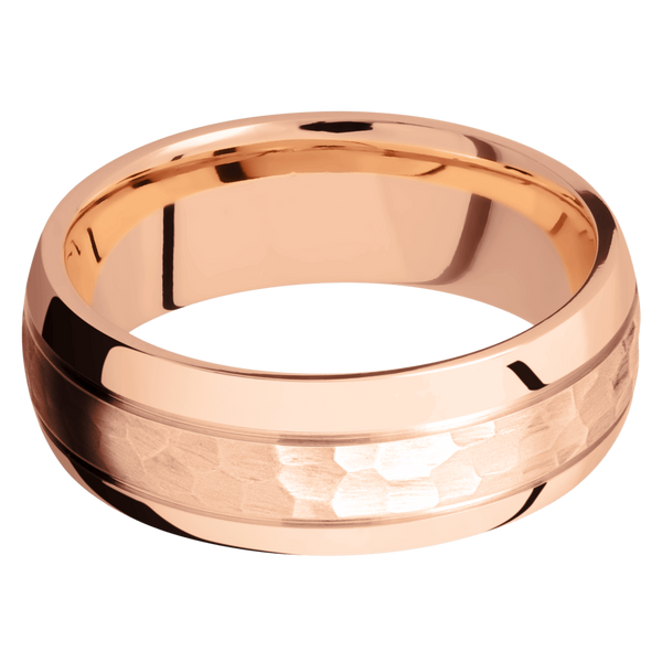 14K Rose Gold Men's Ring 14K Gold Men's Wedding Band